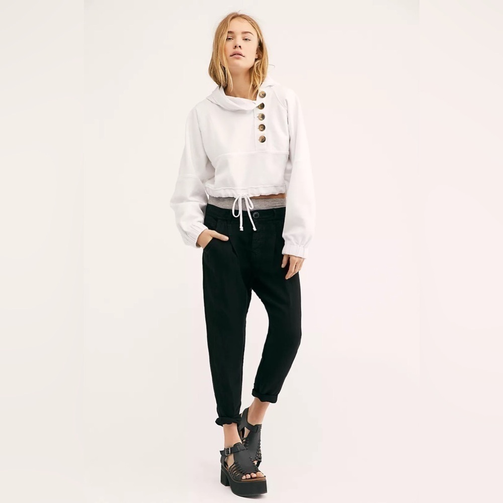 Free People Daytona Harem Crop Beach Pants Black Size 4